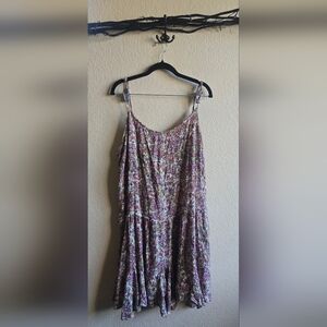 Boho - Hippie - Festi - Floral Spaghetti Strap Dress - Y2K
